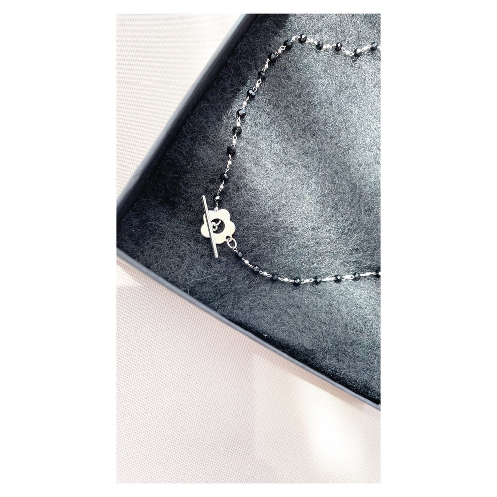 Pretty Bird Toggle Silver & Black choker - Picture 1 of 10